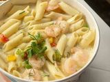 Seafood Pasta With White Sauce
