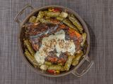 650 Gm Half Stuffed Chicken With Vine Leaves
