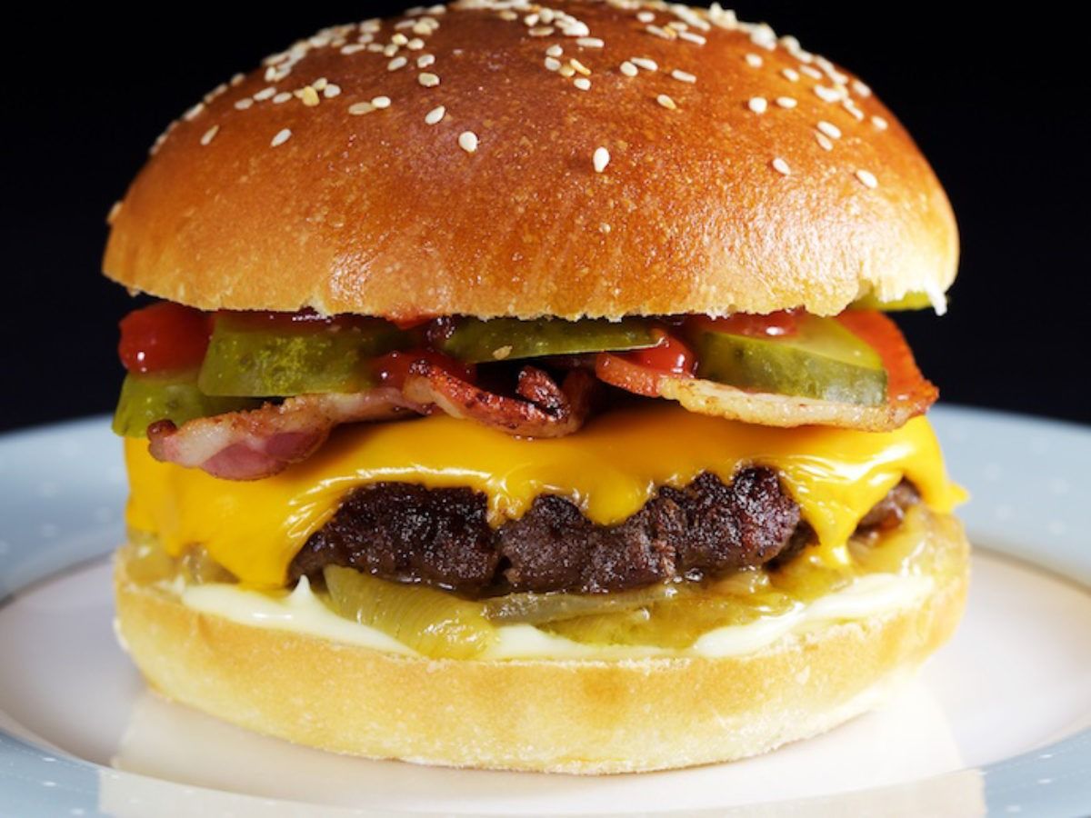 Cheese Beef Burger Sandwich.