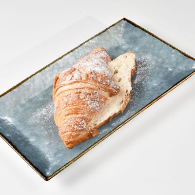 Croissant With Cream And Almond Slices