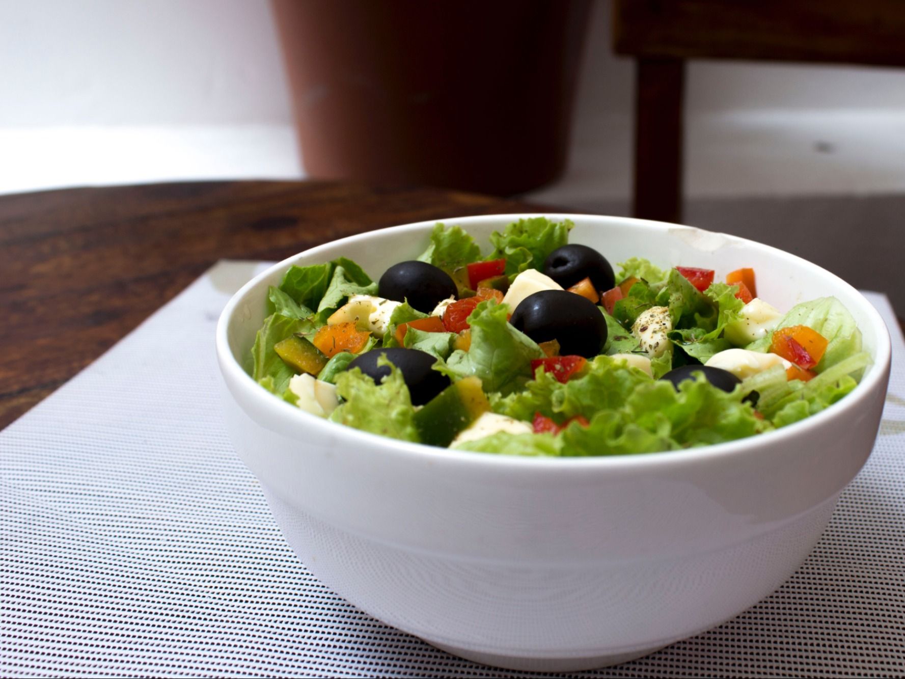 Feta cheese and bread salad