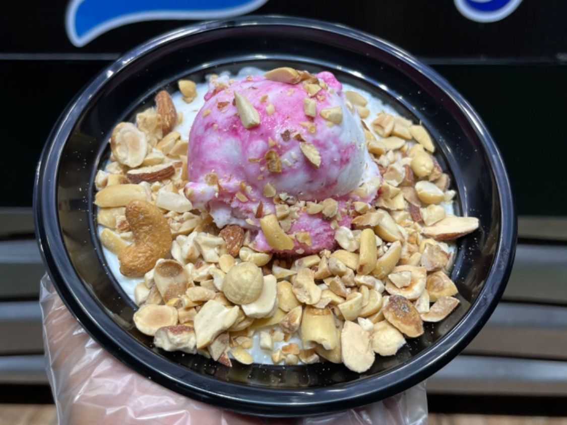 Ice Cream And Nuts Rice Pudding