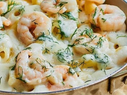Creamy Pasta With Shrimp Large