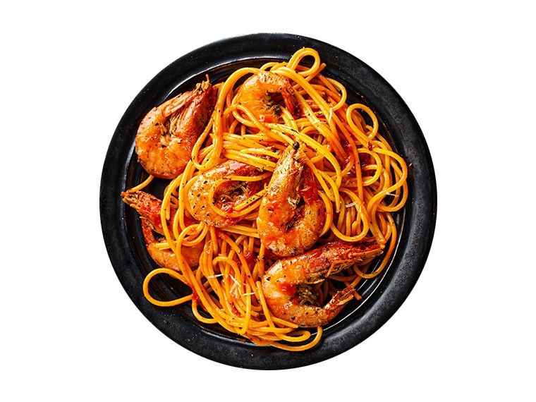 red sauce shrimp pasta