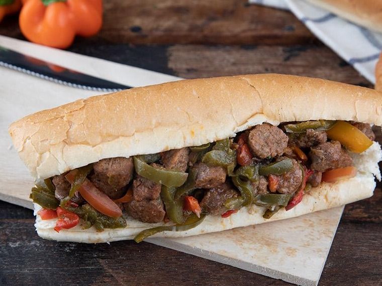 Oriental Sausage With Mixture Sandwich