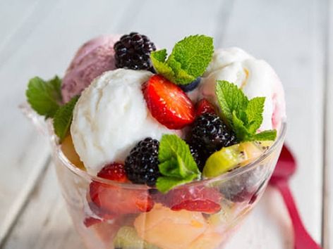 Nutella Ice Cream Fruit Salad
