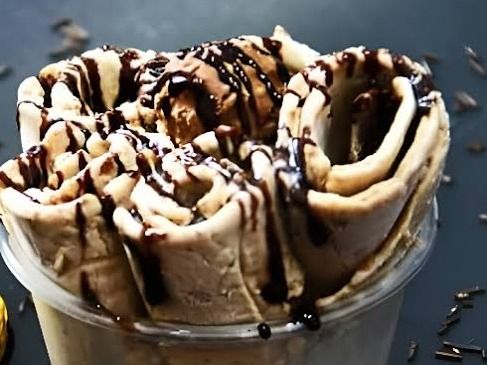Nutella ice cream roll