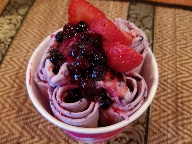 Berry Yogurt Ice Cream Roll