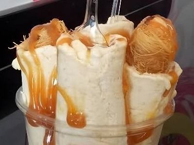 Konafa Mango Ice Cream Roll