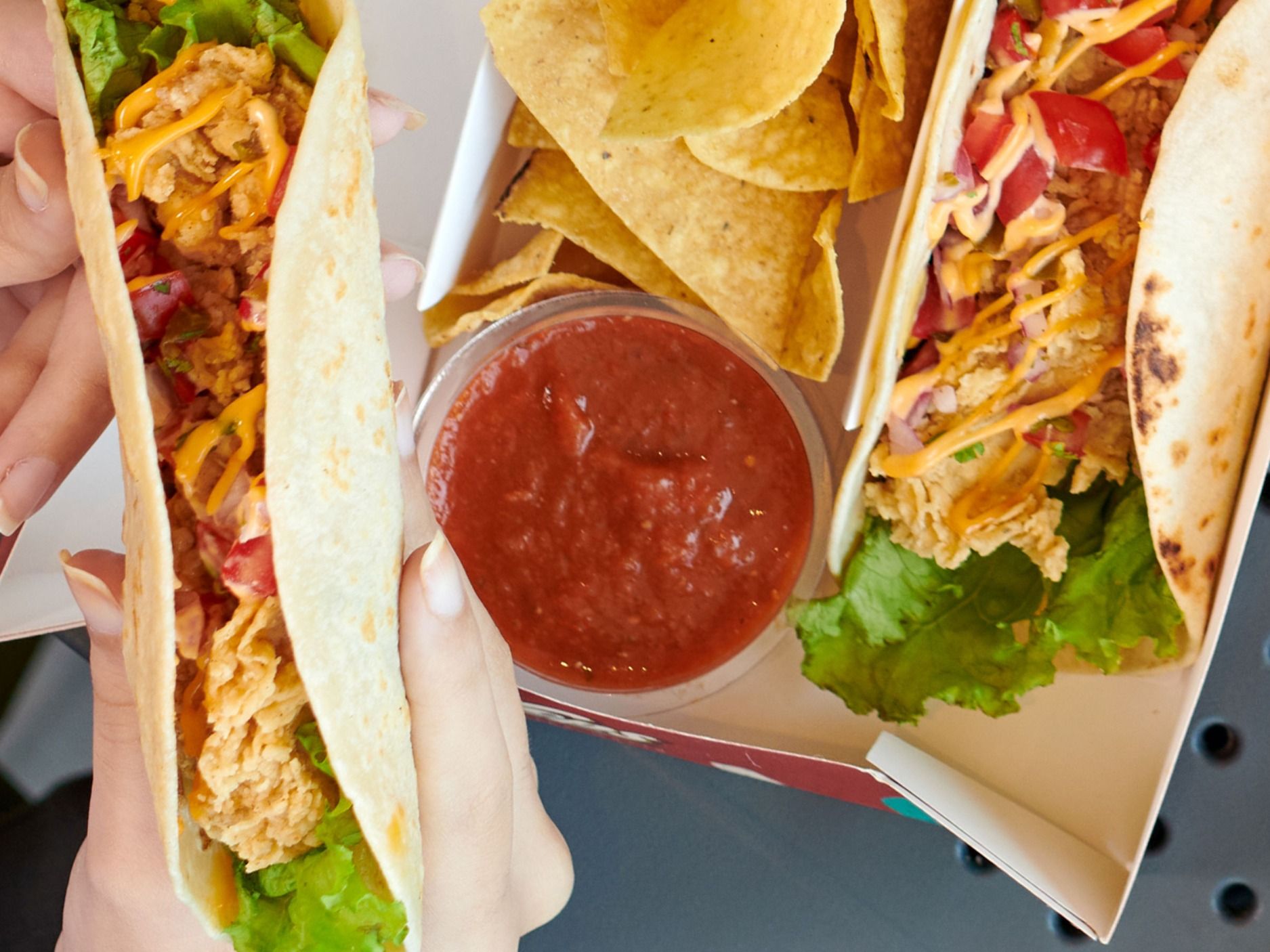 Fried Crispy Chicken Tacos