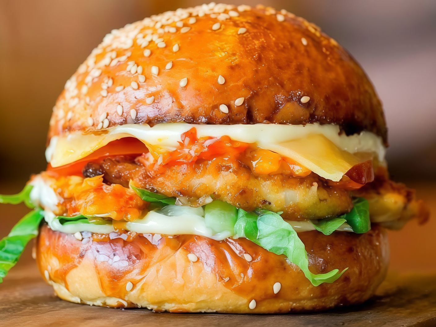 Plain Beef Burger Sandwich