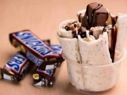 Snickers Ice Cream Roll