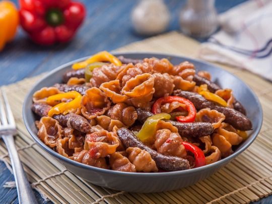 Penne Pasta Oriental Sausage