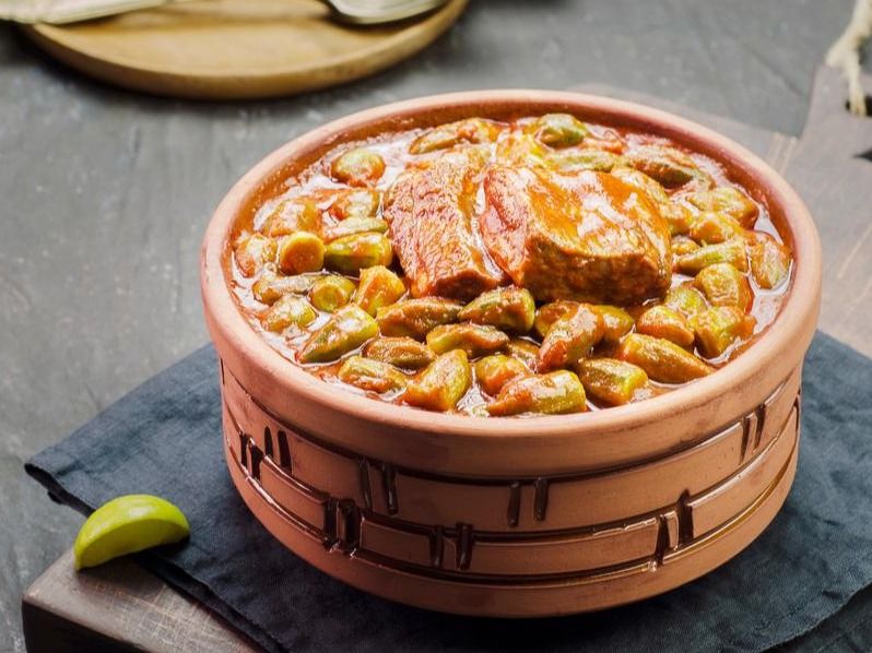 Okra with Meat Casserole