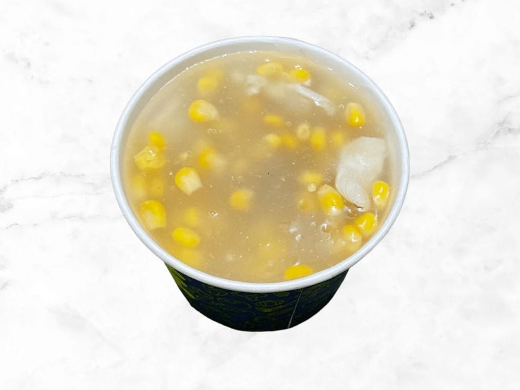 Sweet corn and chicken soup