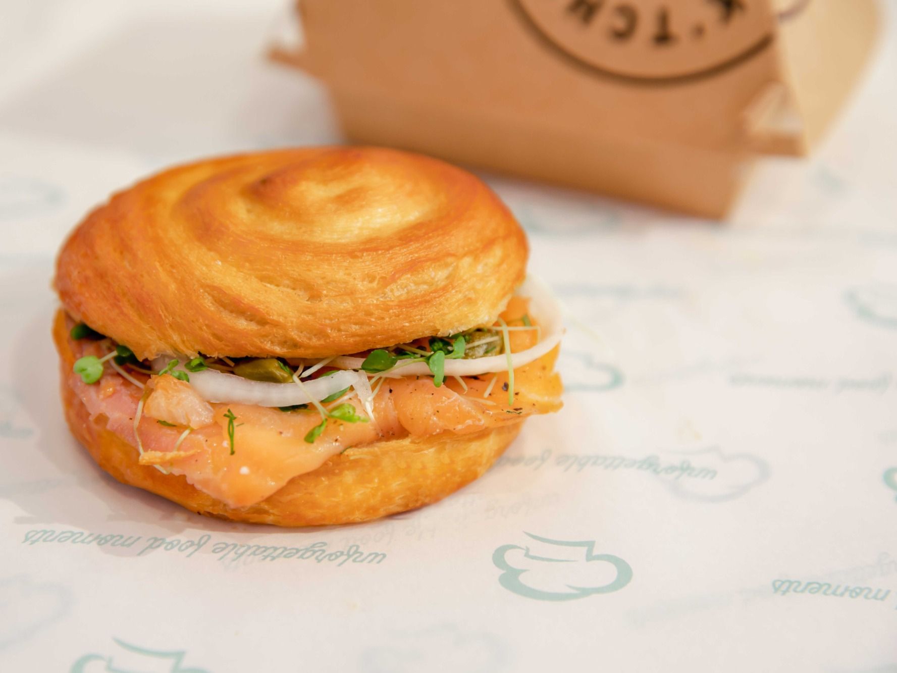 Salmon Croissant Bun