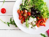White Cheese With Tomatoes With Mint And Pepper