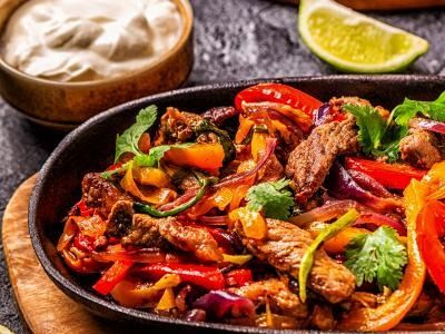 Fajita Meat with Pomme Frite Dish