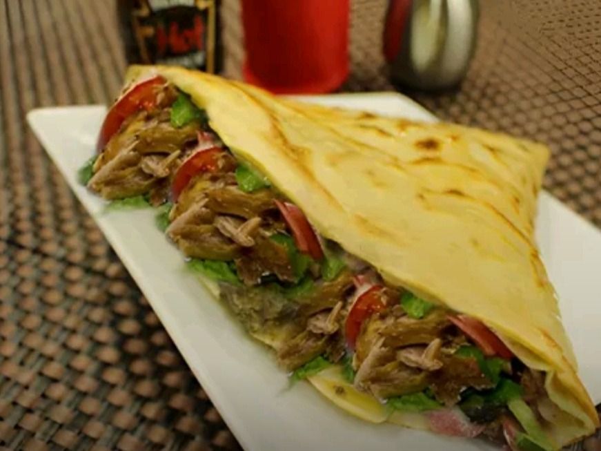 Marinated Chicken Crepe