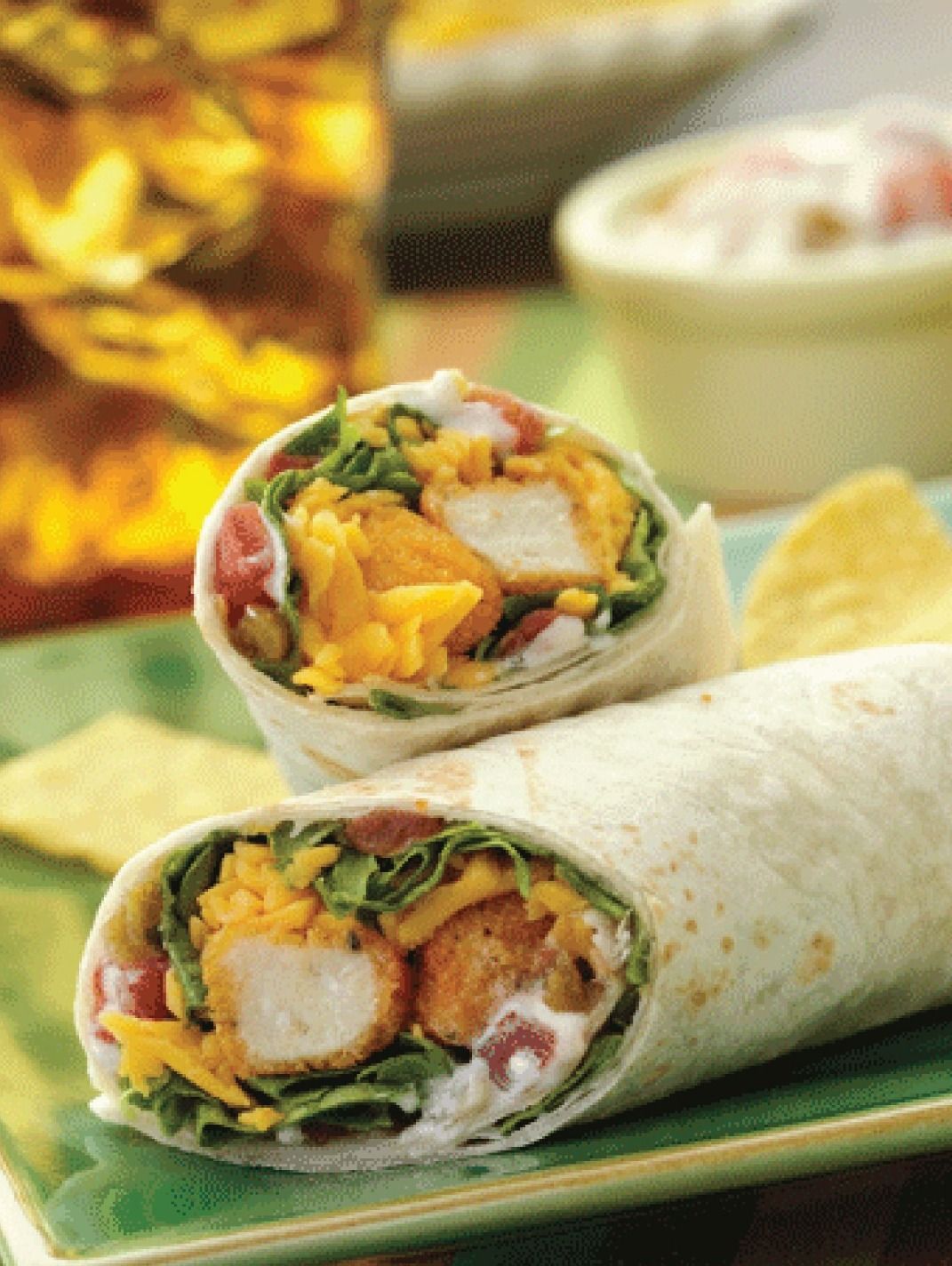 Spicy Fried Chicken Wrap Sandwich