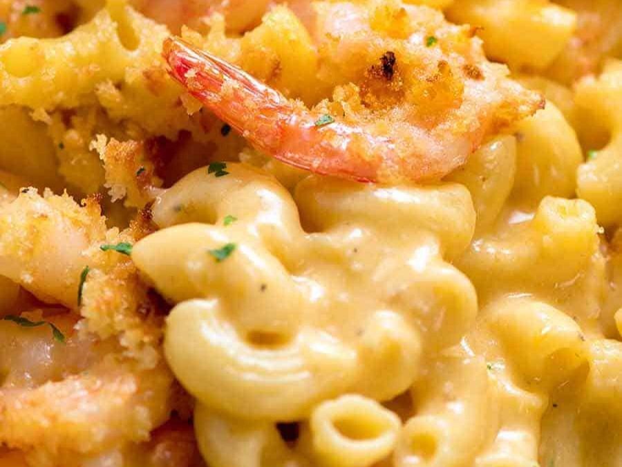 Mac and Cheese Shrimp Pasta