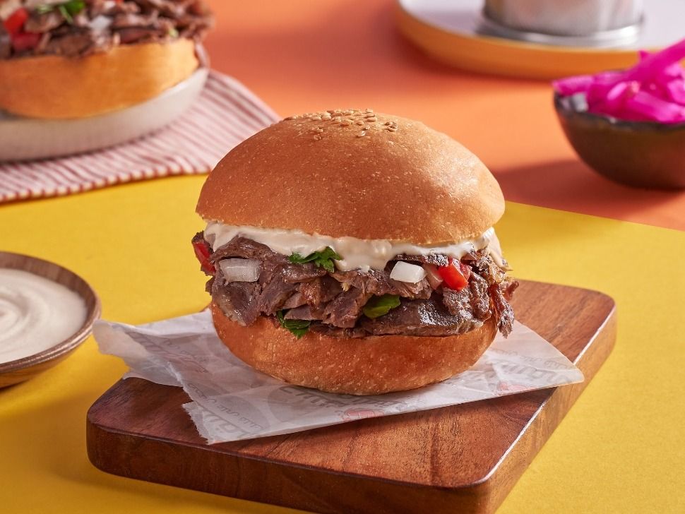 Bun Meat Shawerma Sandwich