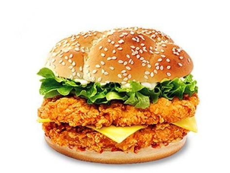 Rihan Double Crispy Chicken Sandwich.
