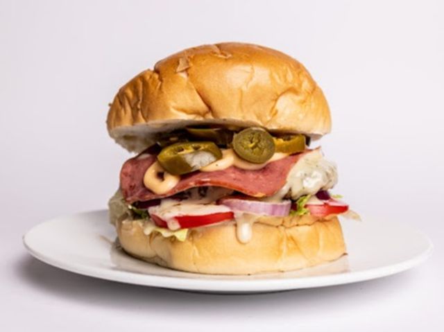 Jalapeno Burger Rounded Bread Sandwich