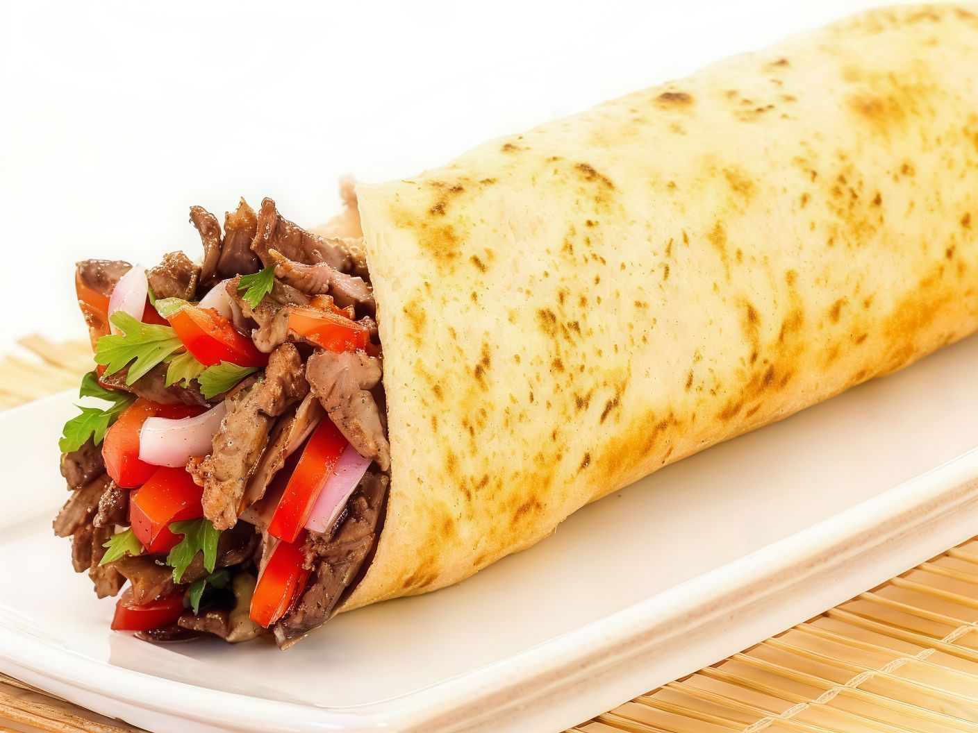 Souvlaki Potatoes Sandwich