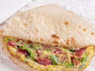 Pastrami Omelette Sandwich