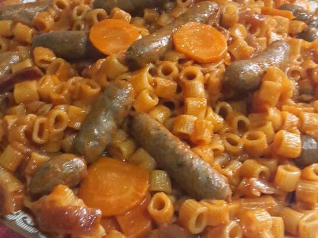 Shapes Pasta With Red Sauce And Sausage