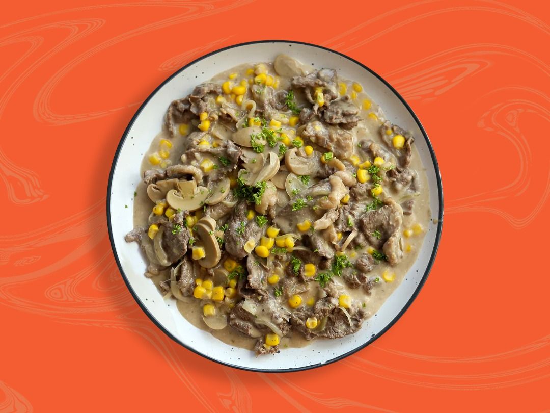 Papikata Pasta With Mashrom And Sweet Corn