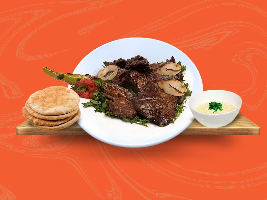 Grill Kebda With Bread And Tehena