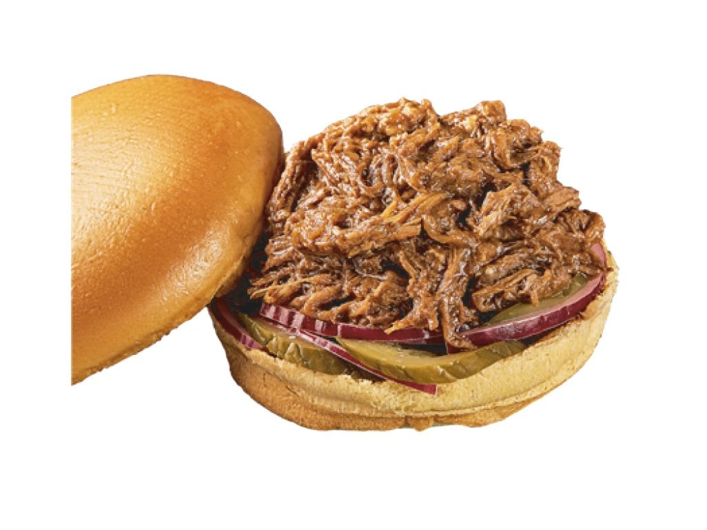BRISKET PULLED BEEF BUN SANDWICH