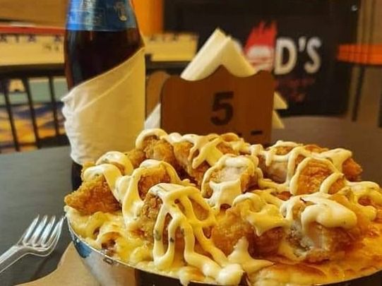 Fried Chicken Pan with cheese