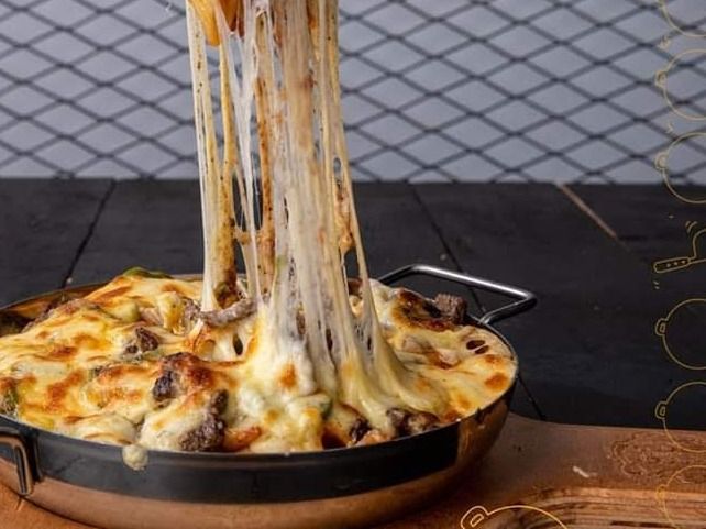 Liver And Sausage Pan with Cheese