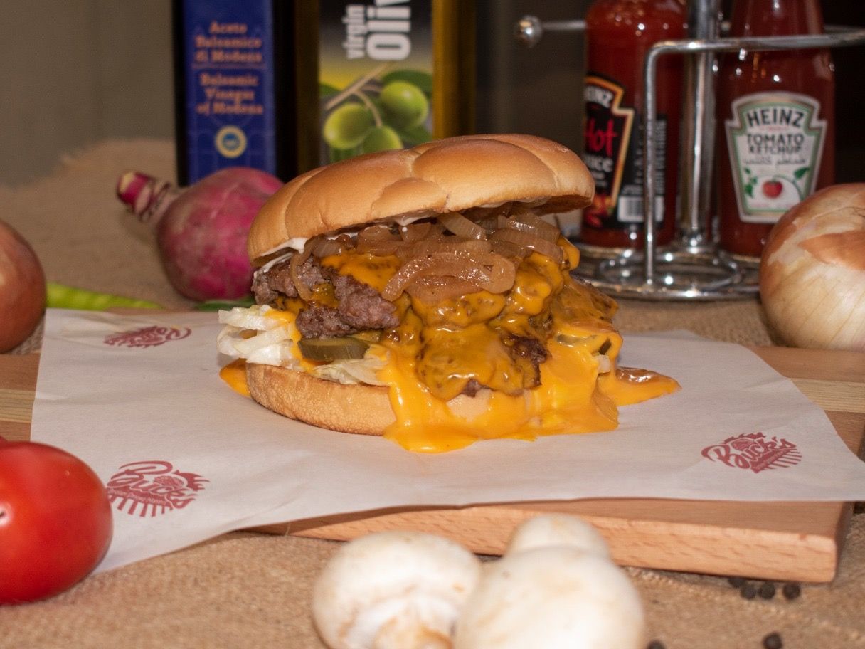 Double Smashed Cheese Burger