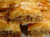 Glash With Honey And Basbousa And Konafa