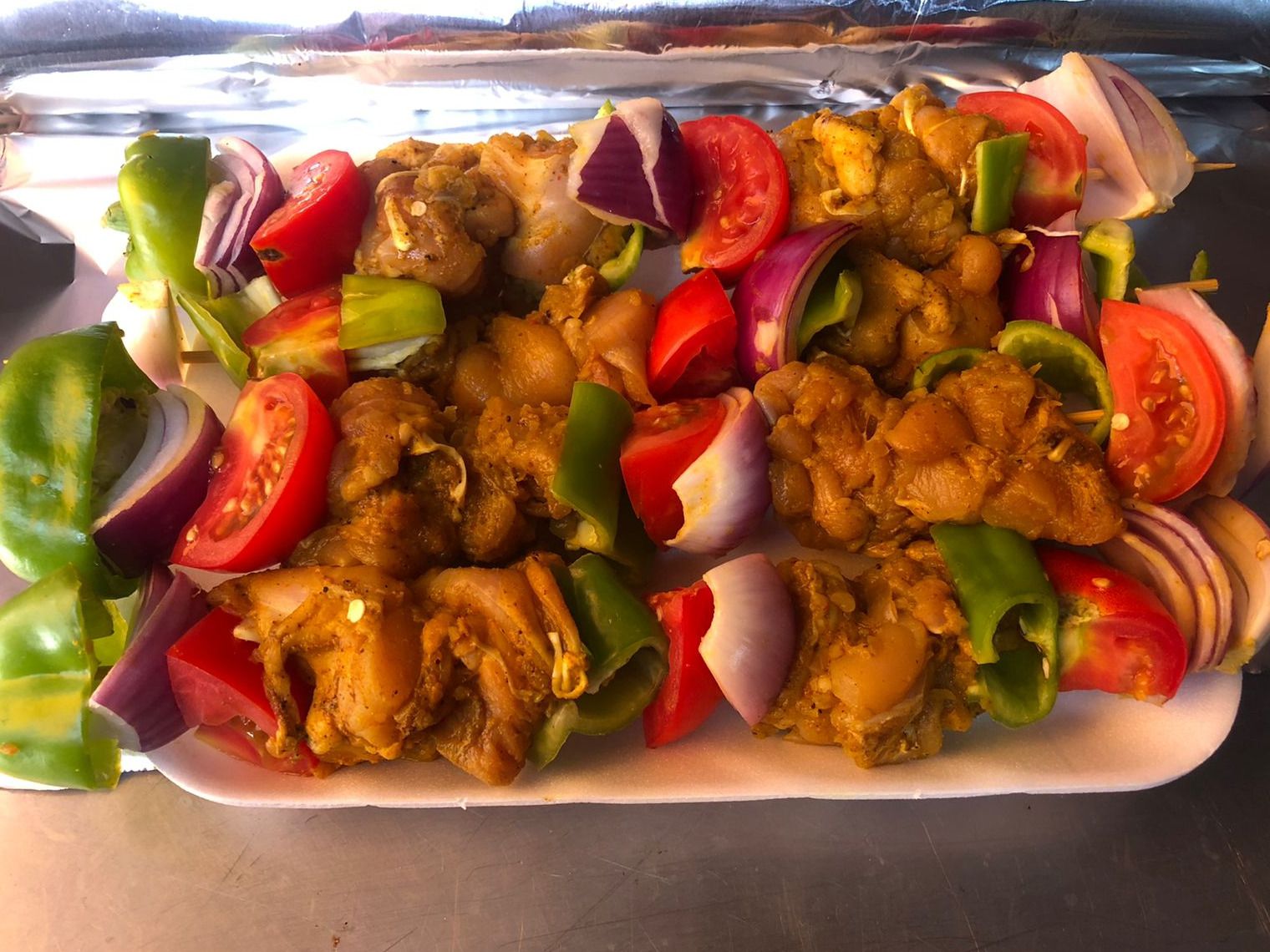 Quarter Kilo Of Shish Tawook On Charcoal