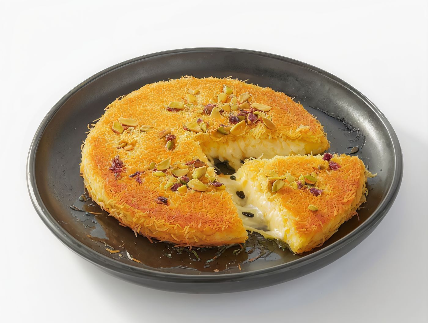 Konafa with cheese and pistachio