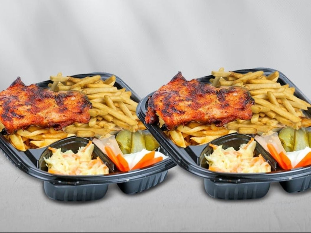 Double 1/4 Charcoal Grilled chicken