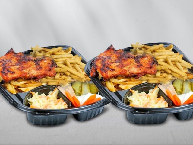 Double 1/4 Charcoal Grilled chicken