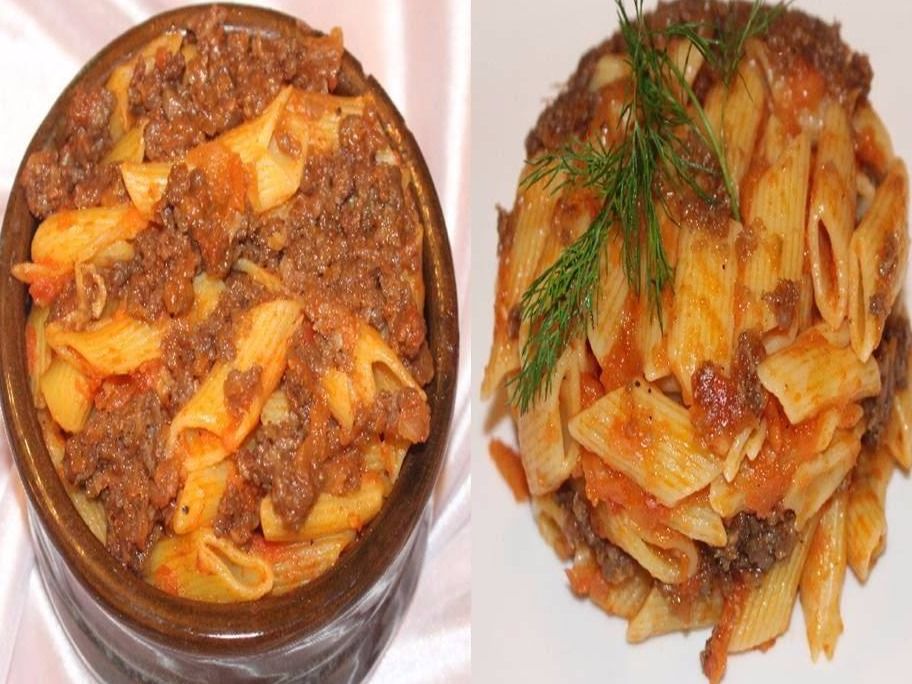 Pasta with minced meat