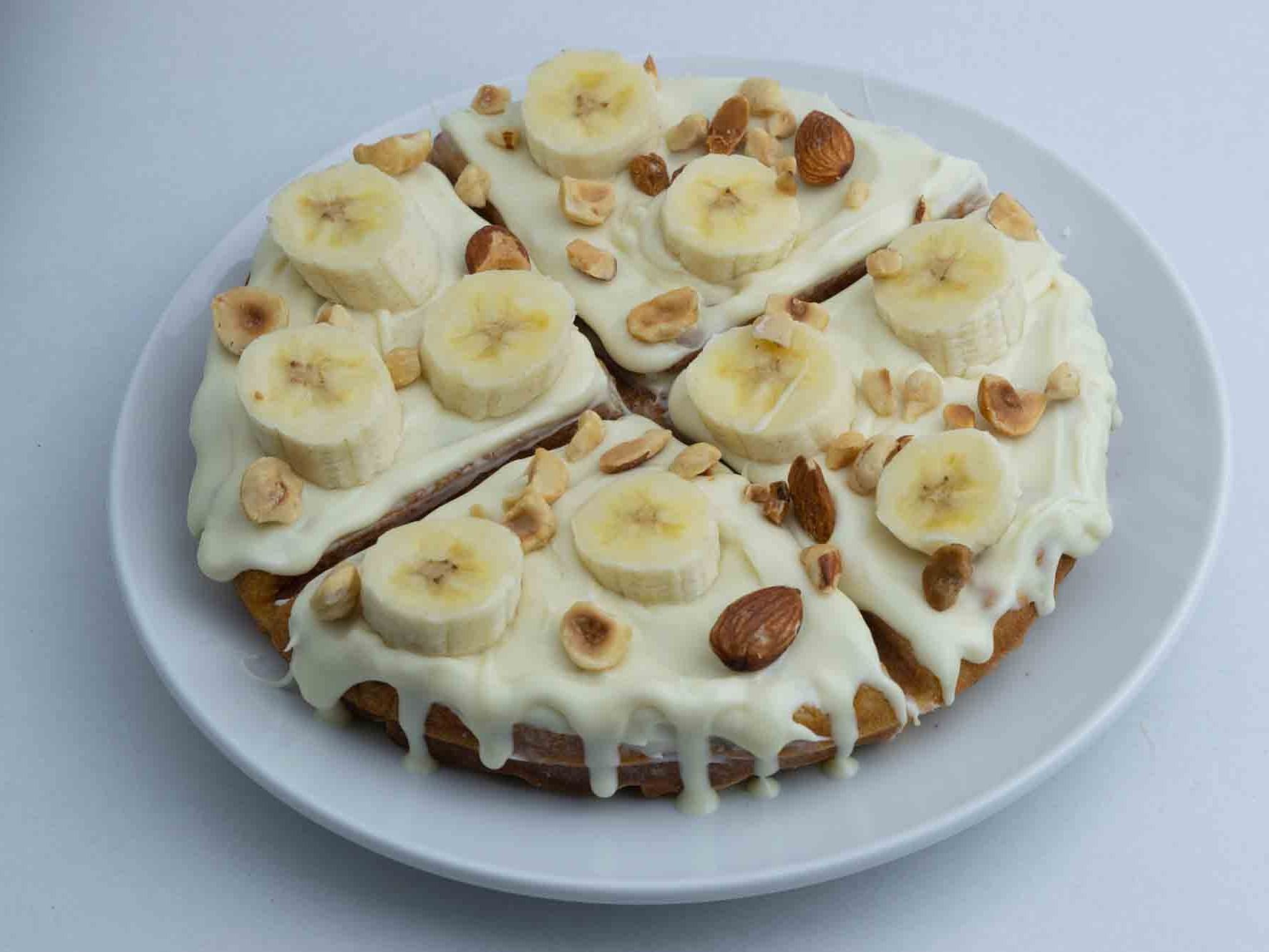 White Chocolate With Nuts Waffle