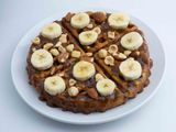 Caramel With Nuts And Banana Waffle