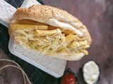 Potato and mozzarella sandwich