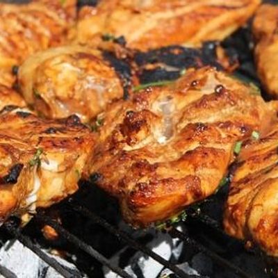 Shish Chicken On Charcoal