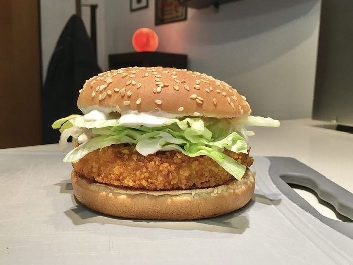 chicken burger with Cheese sandwich