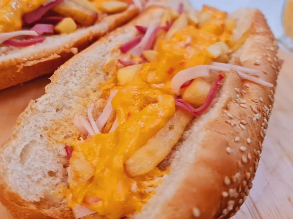 Luncheon with Fries and Mozzarella Sandwich
