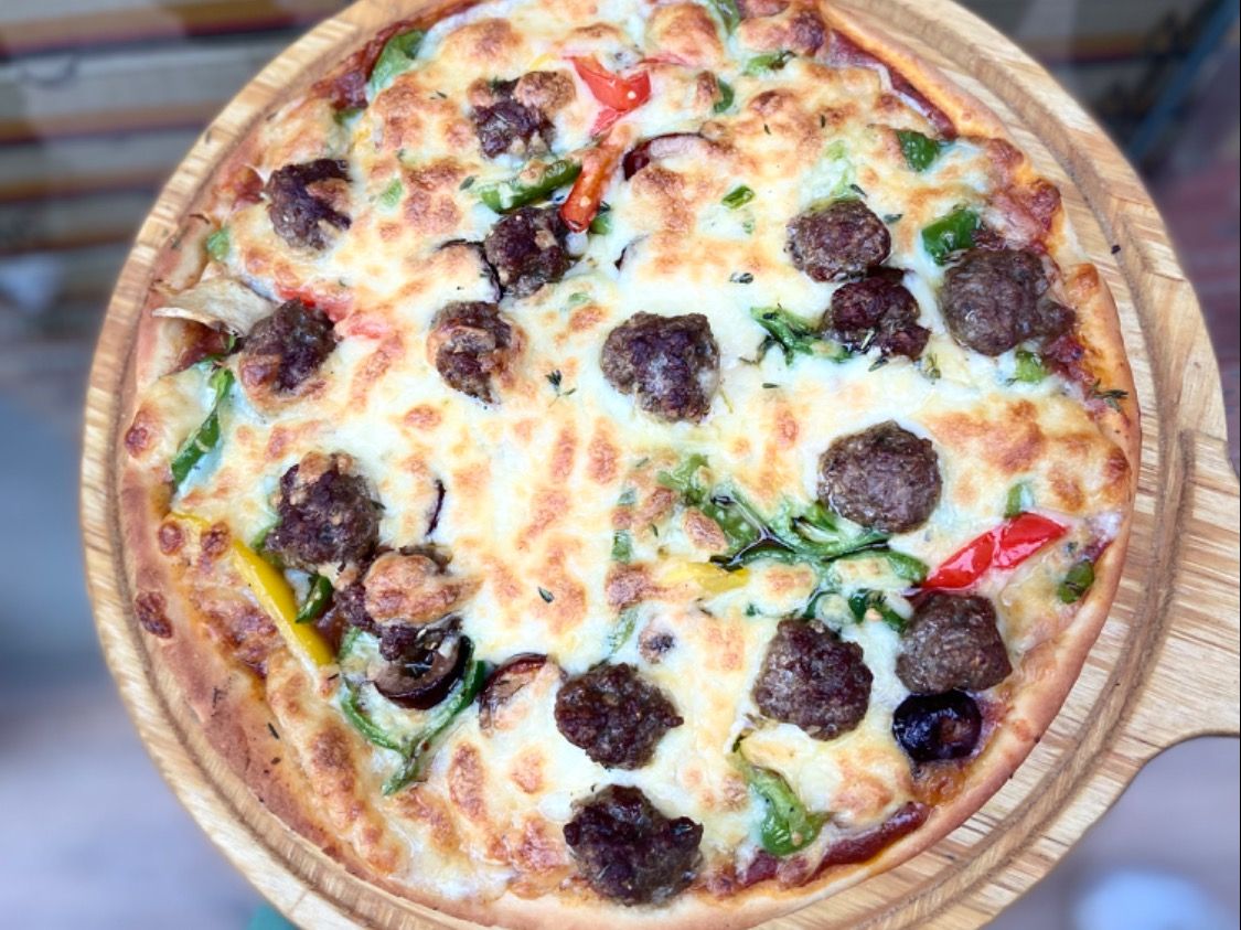 Meatball Pizza